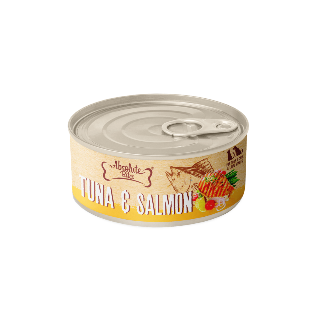 Absolute Bites Wet Canned Food - Tuna Flakes with Salmon