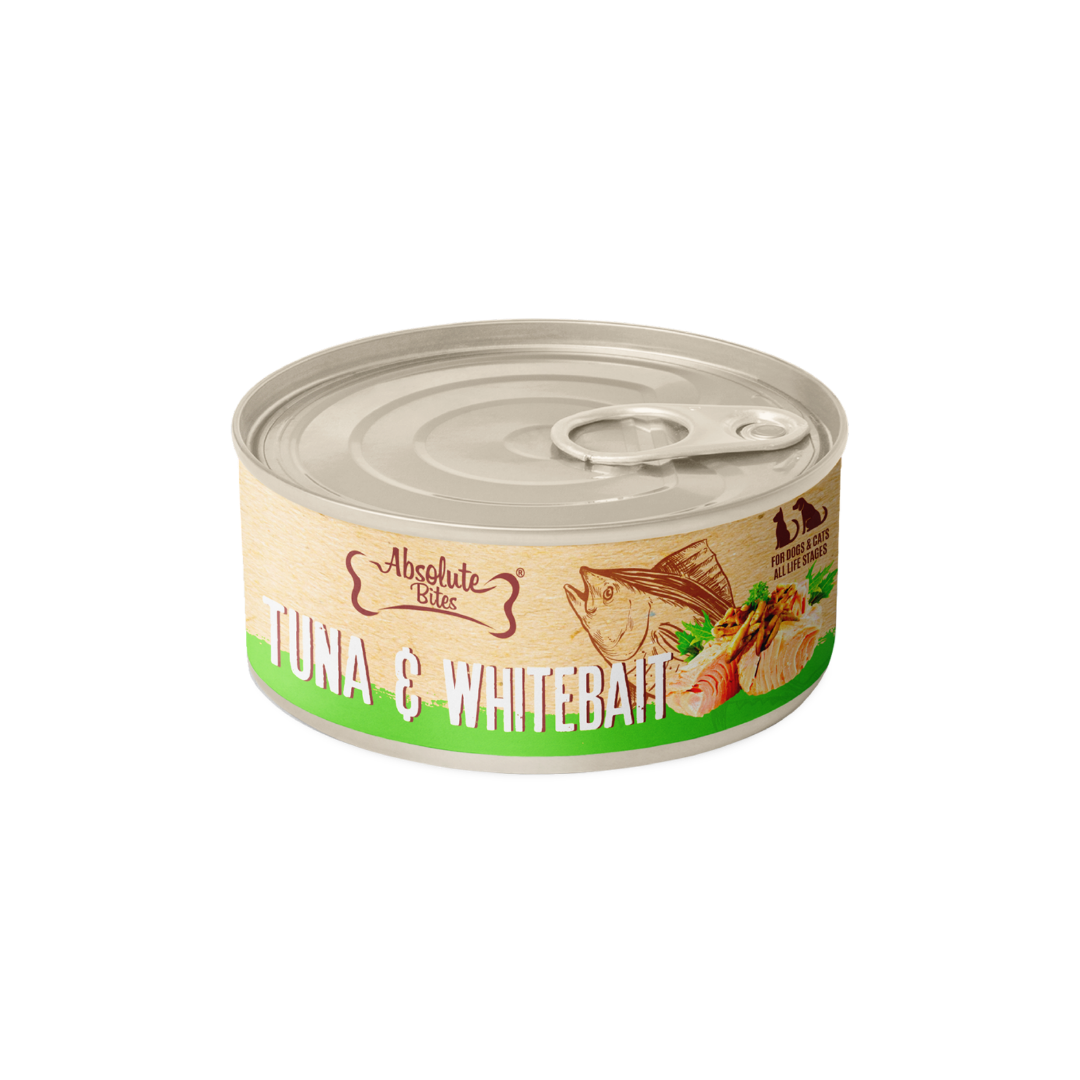 Absolute Bites Wet Canned Food - Tuna Flakes with Whitebait